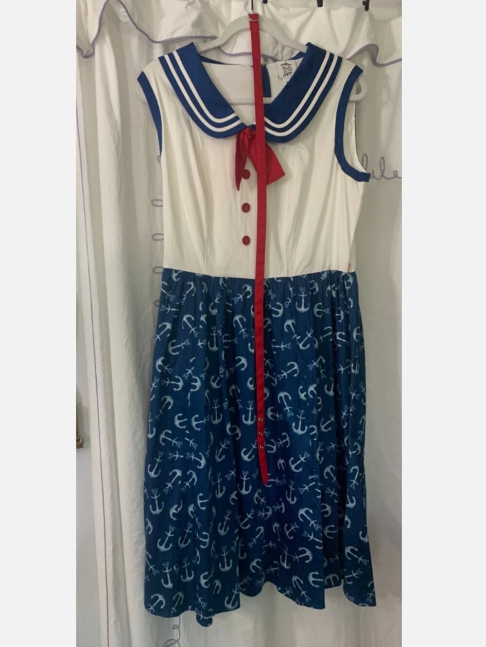 Disney Dress Shop Disney Cruise Line Dress Medium Sailor Fit & Flare Pinup